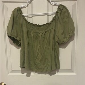 American Eagle Outfitters Olive Green Blouse
